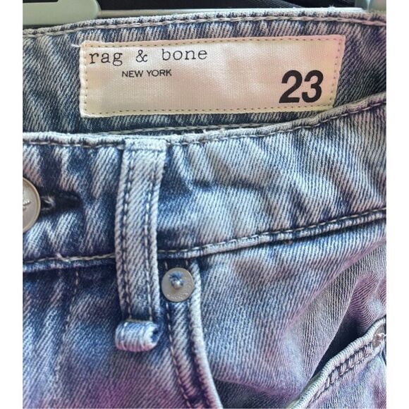 rag & bone Cotton Spliced High Rise Barrel Jeans in Alisha - Picture 6 of 7